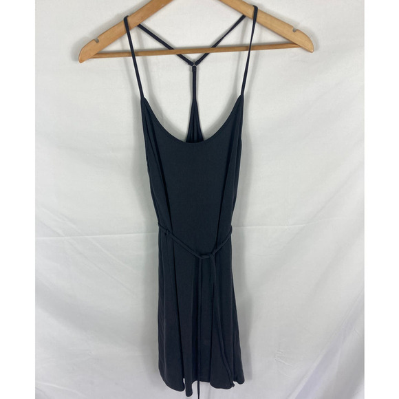 Abercrombie & Fitch Dark Grey Soft Ribbed Racerback Dress size Small - Picture 1 of 4